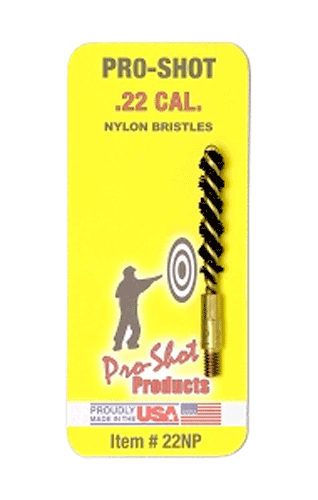 Pro-Shot 22NP Bore Brush .22 Cal Pistol #8-32 Thread Nylon Bristles Brass Core Pro-Shot 22NP Bore Brush .22 Cal Pistol #8-32 Thread Nylon Bristles Brass Core