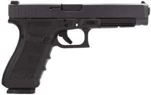 Glock PG4130103 G41 Gen4 Competition 45 ACP 5.31″ Barrel 13+1 Black Frame & Slide Finger Grooved Rough Texture Grip Modular Backstrap Reversible Mag. Catch Safe Action Trigger