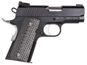 Magnum Research DE1911U 1911 Undercover 45 ACP Caliber with 3″ Barrel 6+1 Capacity Matte Black Finish Aluminum Beavertail Frame Serrated Black Carbon Steel Slide & Black/Gray G10 Grip