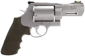 Smith & Wesson 170350 Model 460 Performance Center XVR 460 S&W Mag  3.50″ Stainless Steel Barrel & 5rd Unfluted Cylinder  Satin Stainless Steel X-Frame  Hi-Viz Fiber Optic Green Front Sight  Chromed Tear Drop Hammer & Trigger With Stop