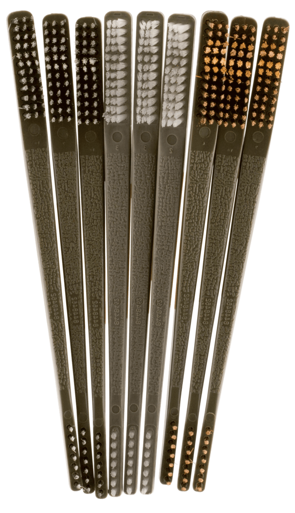 Otis FG316BP AP Brushes Variety Pack Multi-Caliber Universal Firearm 10″ Long Bronze/Nylon/Stainless Steel Bristles 9 Per Pkg