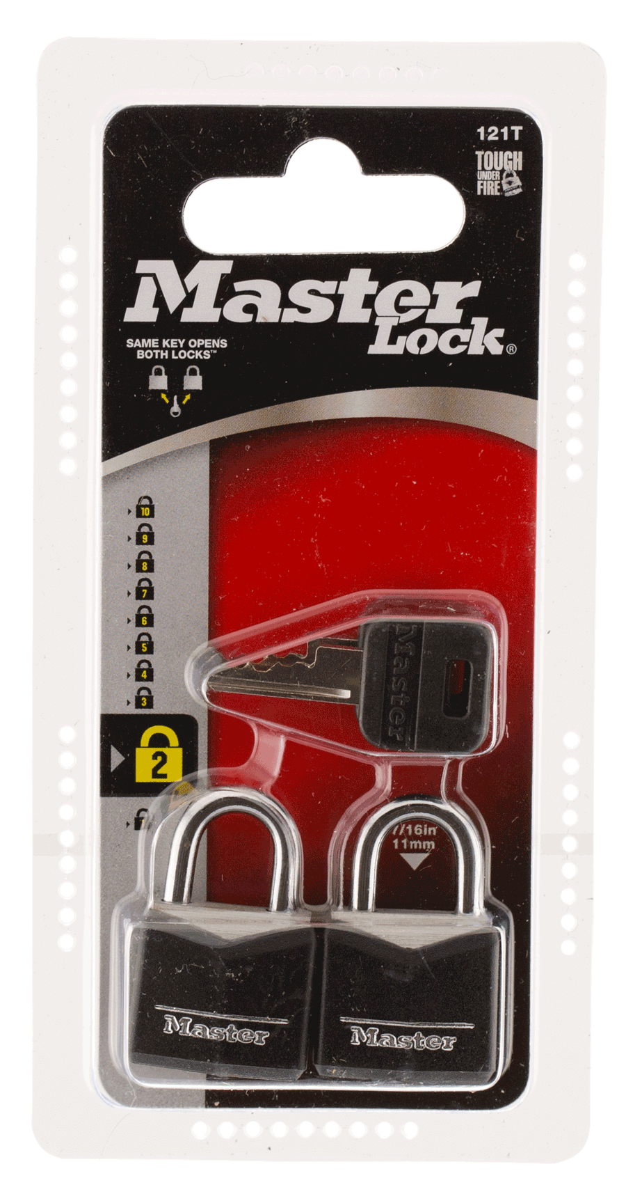 Master Lock 121T Padlock Keyed Open With Key Keyed Alike Steel Vinyl-Covered 2 Per Pkg Master Lock 121T Padlock Keyed Open With Key Keyed Alike Steel Vinyl-Covered 2 Per Pkg