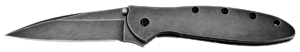 Kershaw 1660BLKW Leek 3ā³ Folding Drop Point Plain Black DLC 14C28N Steel Blade Blackwash 410 Stainless Steel Handle Includes Pocket Clip Kershaw 1660BLKW Leek 3ā³ Folding Drop Point Plain Black DLC 14C28N Steel Blade Blackwash 410 Stainless Steel Handle Includes Pocket Clip