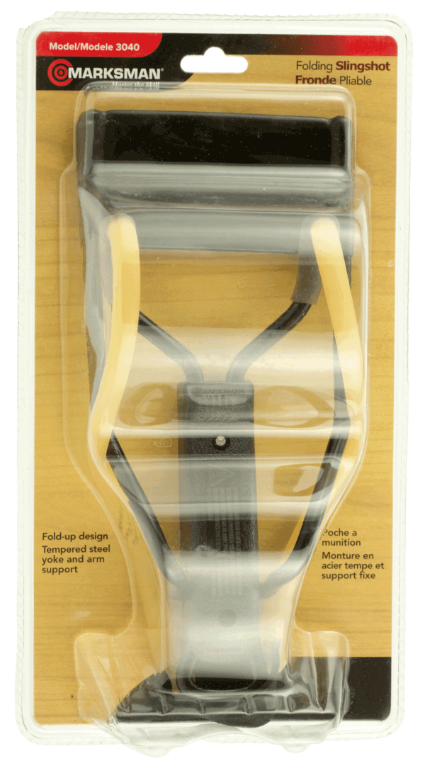 Marksman 3040 Marksman 3040 Folding Slingshot Yellow Classic Band Black Molded Handle Marksman 3040 Marksman 3040 Folding Slingshot Yellow Classic Band Black Molded Handle