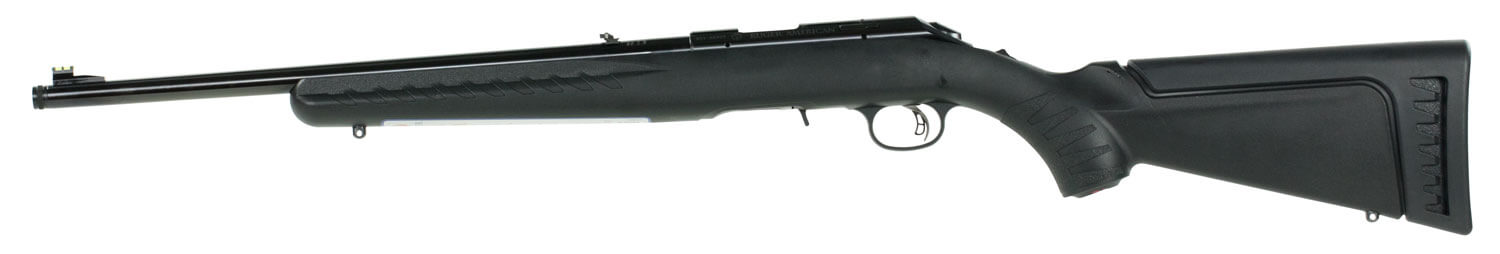 Ruger 8305 American Rimfire 22 LR 10+1 18 Threaded Barrel Satin Blued Alloy Steel Williams Gun Sight Co. Fiber Optic Front Sight Black Synthetic Stock Accepts All 10/22 Magazines" - Image 2
