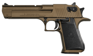 Magnum Research DE44CABB Desert Eagle Mark XIX *CA Compliant 44 Rem Mag 6″ 8+1 Burnt Bronze Cerakote Carbon Steel Frame & Slide Black Rubber Grip