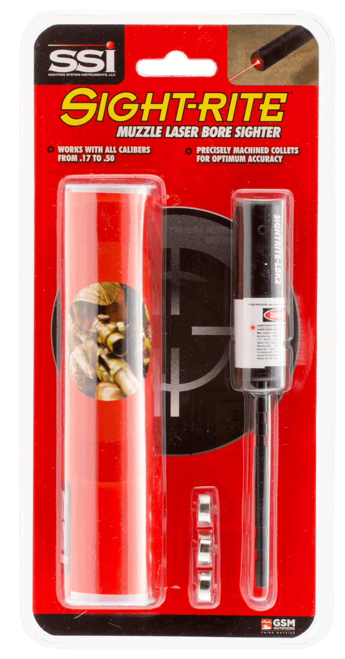 SME XSILBK2 Sight-Rite Muzzle Laser Bore Sight .17-.50 Cal Metal SME XSILBK2 Sight-Rite Muzzle Laser Bore Sight .17-.50 Cal Metal