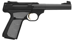 Browning 051498490 Buck Mark Camper 22 LR 10+1 5.50″ Tapered Bull Barrel Matte Black Serrated Steel Slide & Aluminum Frame Gray Ultragrip FX Grip