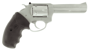 Charter Arms 72342 Pathfinder Target 22 WMR 6 Shot 4.20″ Matte Stainless Barrel & Cylinder Anodized Aluminum Frame Black Finger Grooved Rubber Grip
