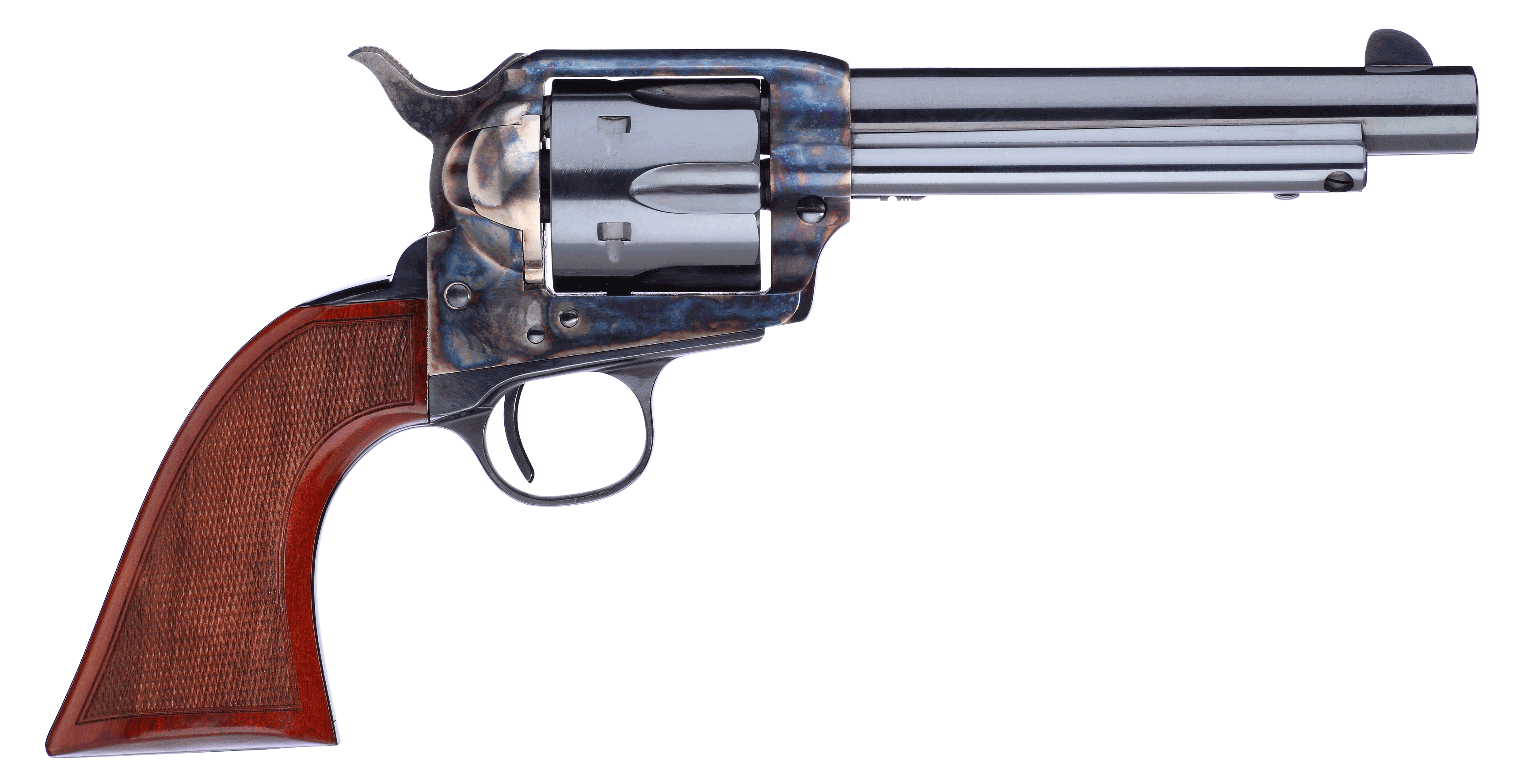 Taylors & Company 556209DE Short Stroke Gunfighter 357 Mag Caliber with 5.50″ Blued Finish Barrel 6rd Capacity Blued Finish Cylinder Color Case Hardened Finish Steel Frame Checkered Walnut Army Size Grip & Overall Taylor Polish Taylors & Company 556209DE Short Stroke Gunfighter 357 Mag Caliber with 5.50″ Blued Finish Barrel 6rd Capacity Blued Finish Cylinder Color Case Hardened Finish Steel Frame Checkered Walnut Army Size Grip & Overall Taylor Polish