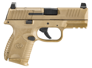 FN 66100574 509C MRD 9mm Luger 15+1/12+1  3.70″ Black Recessed Target Crown/Steel Barrel  Flat Dark Earth PVD Optic Ready/Serrated Slide & Polymer Frame w/Picatinny Rail   Ambidextrous
