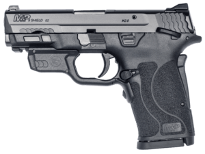 Smith & Wesson 12438 M&P Shield EZ M2.0 w/Optic Micro-Compact Frame 9mm Luger 8+1 3.67″ Black Armornite Stainless Steel Barrel & Serrated Slide  Matte Black Polymer Frame w/Picatinny Rail  Crimson Trace Red Laserguard  Thumb Safety  Ambidextrous