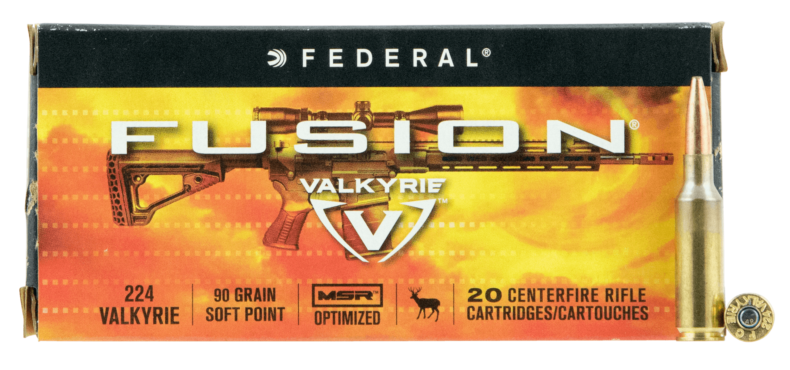 Federal F224VLKMSR1 Fusion MSR 224Valkyrie 90gr Bonded Soft Point 20rd Box - Image 3