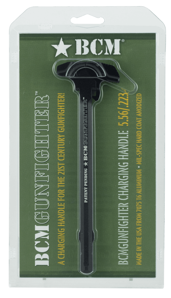 BCM GFHMOD4B556 BCMGunfighter Charging Handle with Mod 4B Latch AR-15 Black Hardcoat Anodized 7075 Aluminum