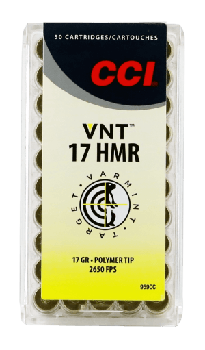CCI 959CC VNT Rimfire 17HMR 17gr Varmint Tipped 50rd Box