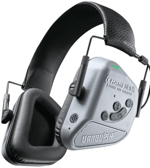 Champion Targets 40982 Vanquish Pro Elite Muff Over the Head Bluetooth Enabled Rechargeable Li-ion Battery Black/Gray