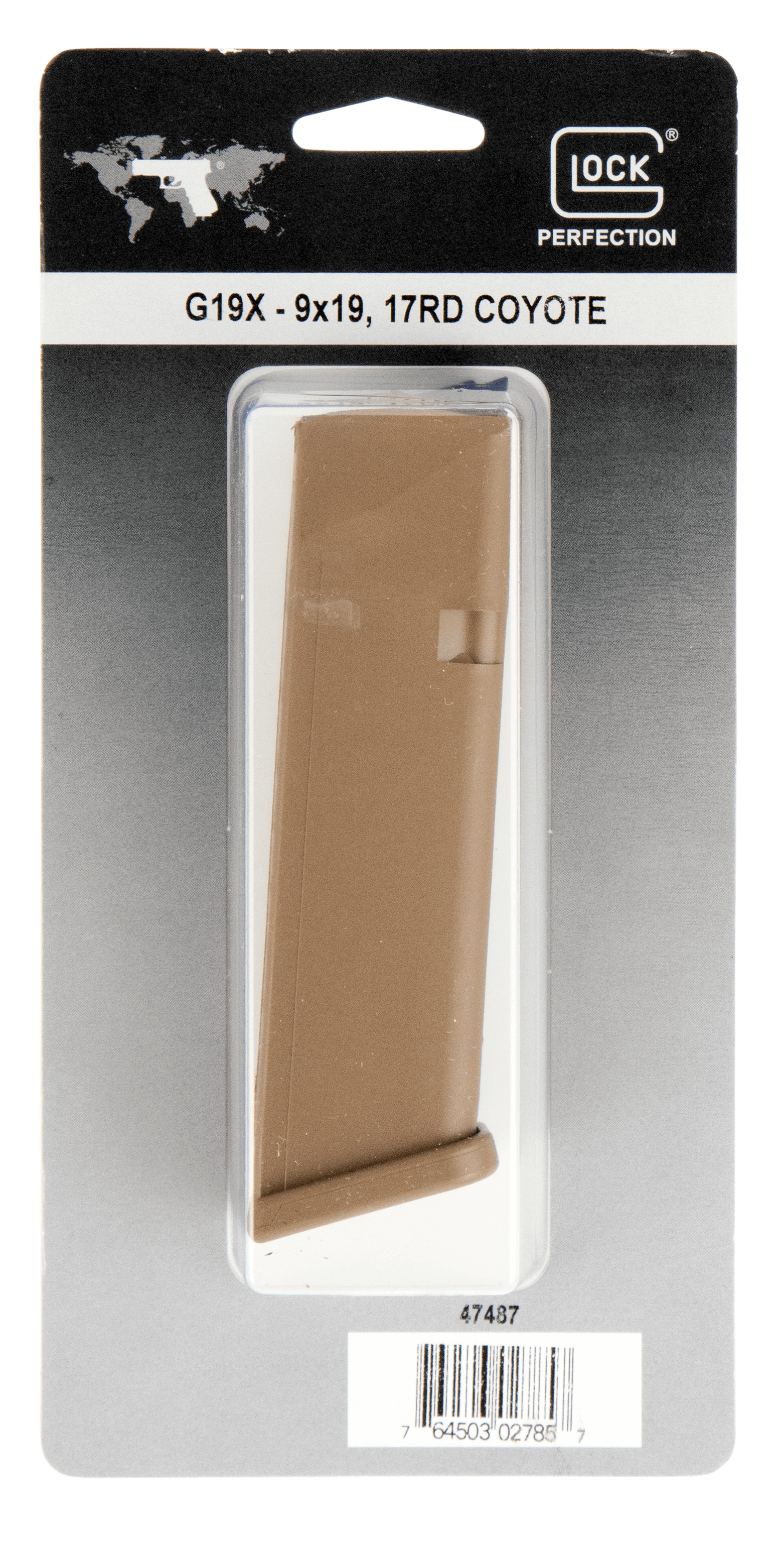 Glock 47487 G17/19 17rd 9mm Luger Fits Glock 17/19X Coyote Tan Polymer Glock 47487 G17/19 17rd 9mm Luger Fits Glock 17/19X Coyote Tan Polymer