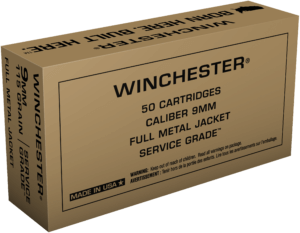 Winchester Ammo SG9W Service Grade  9mm Luger 115 gr Full Metal Jacket 50rd Box