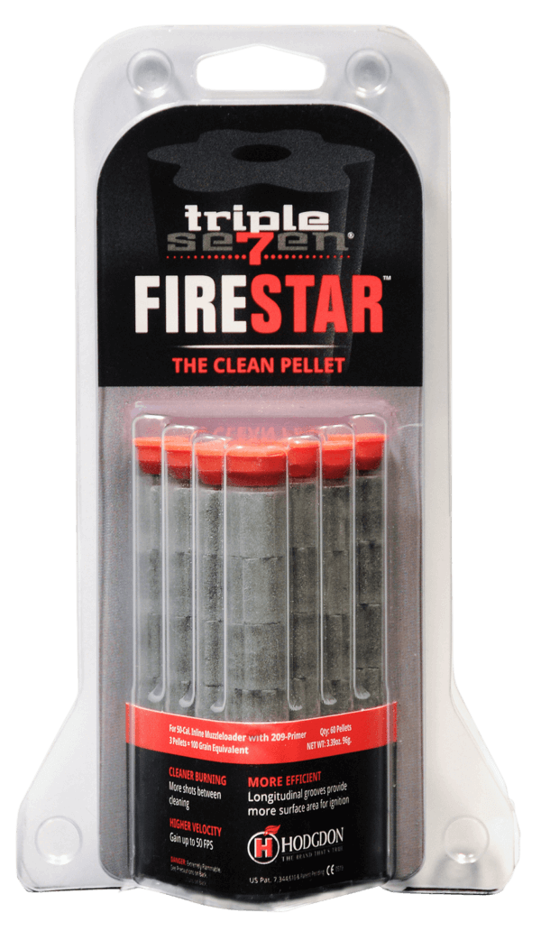 Hodgdon FIRESTAR Triple Seven Firestar Pellets 60 Per Pack 3.39 oz Hodgdon FIRESTAR Triple Seven Firestar Pellets 60 Per Pack 3.39 oz