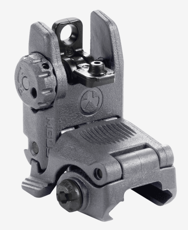 Magpul MAG248GRY MBUS Sight Rear  Stealth Gray Polymer  Spring-Loaded Flip Up for AR-15/ M16