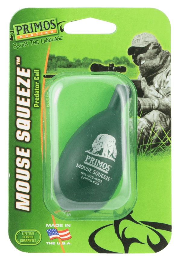 Primos 304 Mouse Squeeze  Mouse/Rodent Sounds Attracts Predators Green Rubber