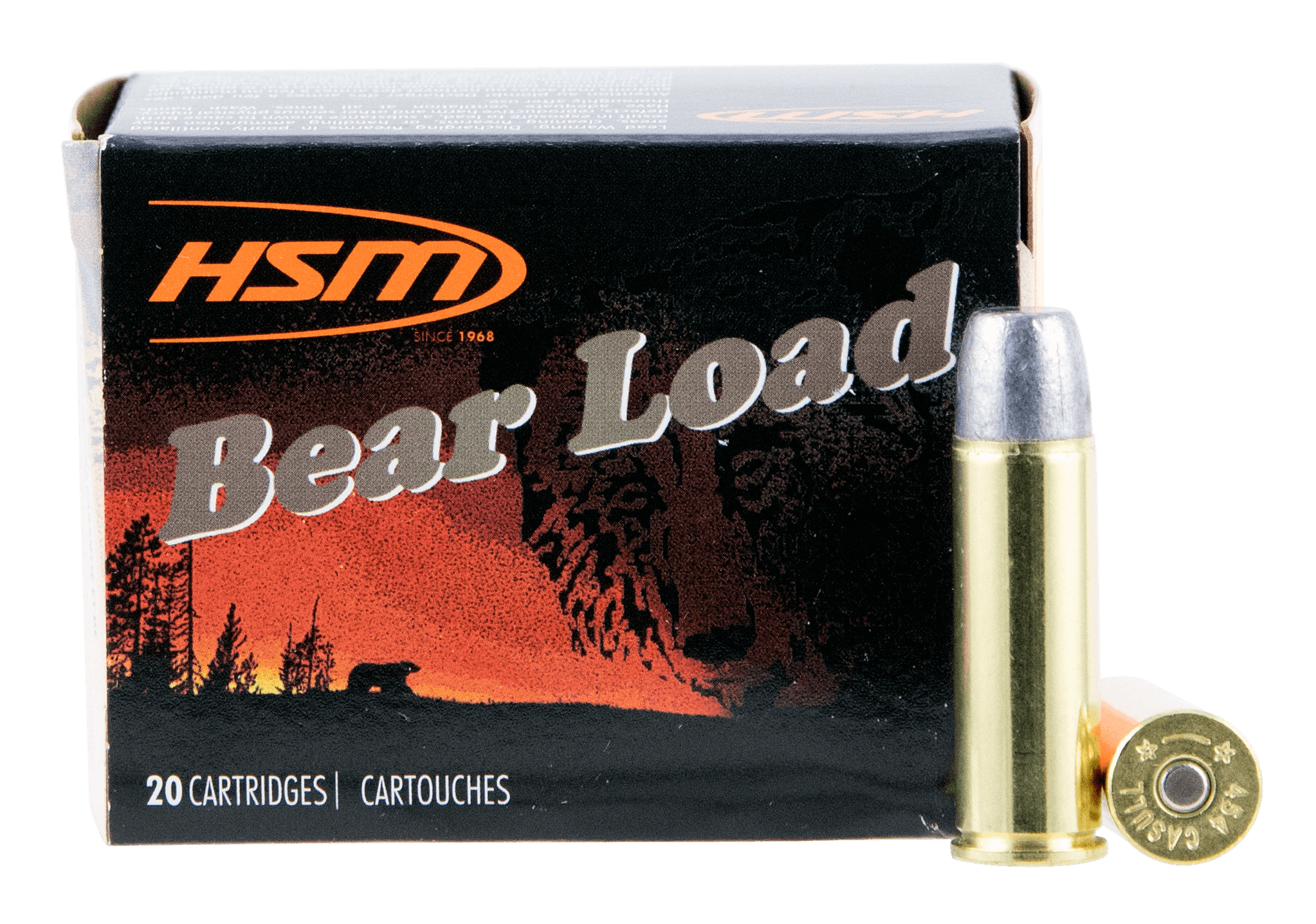 HSM 454C4N20 Bear Load 454 Casull 325 gr Wide Flat Nose 20rd Box
