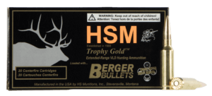 HSM 65CRD130VLD Trophy Gold Extended Range 6.5 Creedmoor 130 gr Berger Hunting VLD Match 20rd Box HSM 65CRD130VLD Trophy Gold Extended Range 6.5 Creedmoor 130 gr Berger Hunting VLD Match 20rd Box