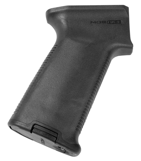 Magpul MAG537BLK MOE+ Grip Black Polymer with OverMolded Rubber for AK-47  AK-74