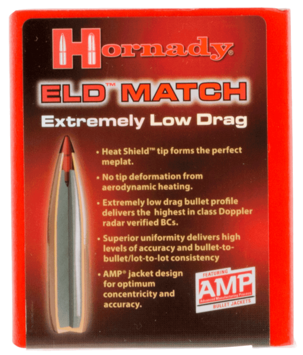 Hornady 30731 ELD Match  30 Cal .308 208 gr Extremely Low Drag Match 100rd Box/ 15 Case