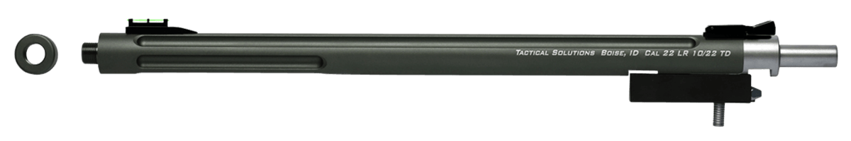 Tactical Solutions 1022TDMOD X-Ring Barrel 22 LR 16.50″ OD Green Matte Finish Aluminum Material Bull with Fluting Threading & Sights for Ruger 10/22 Takedown Tactical Solutions 1022TDMOD X-Ring Barrel 22 LR 16.50″ OD Green Matte Finish Aluminum Material Bull with Fluting Threading & Sights for Ruger 10/22 Takedown
