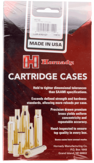Hornady 8729 Unprimed Cases Cartridge 35 Rem Rifle Brass