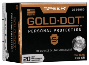 Speer 23960GD Gold Dot Personal Protection 357 Mag 158 gr Hollow Point 20rd Box