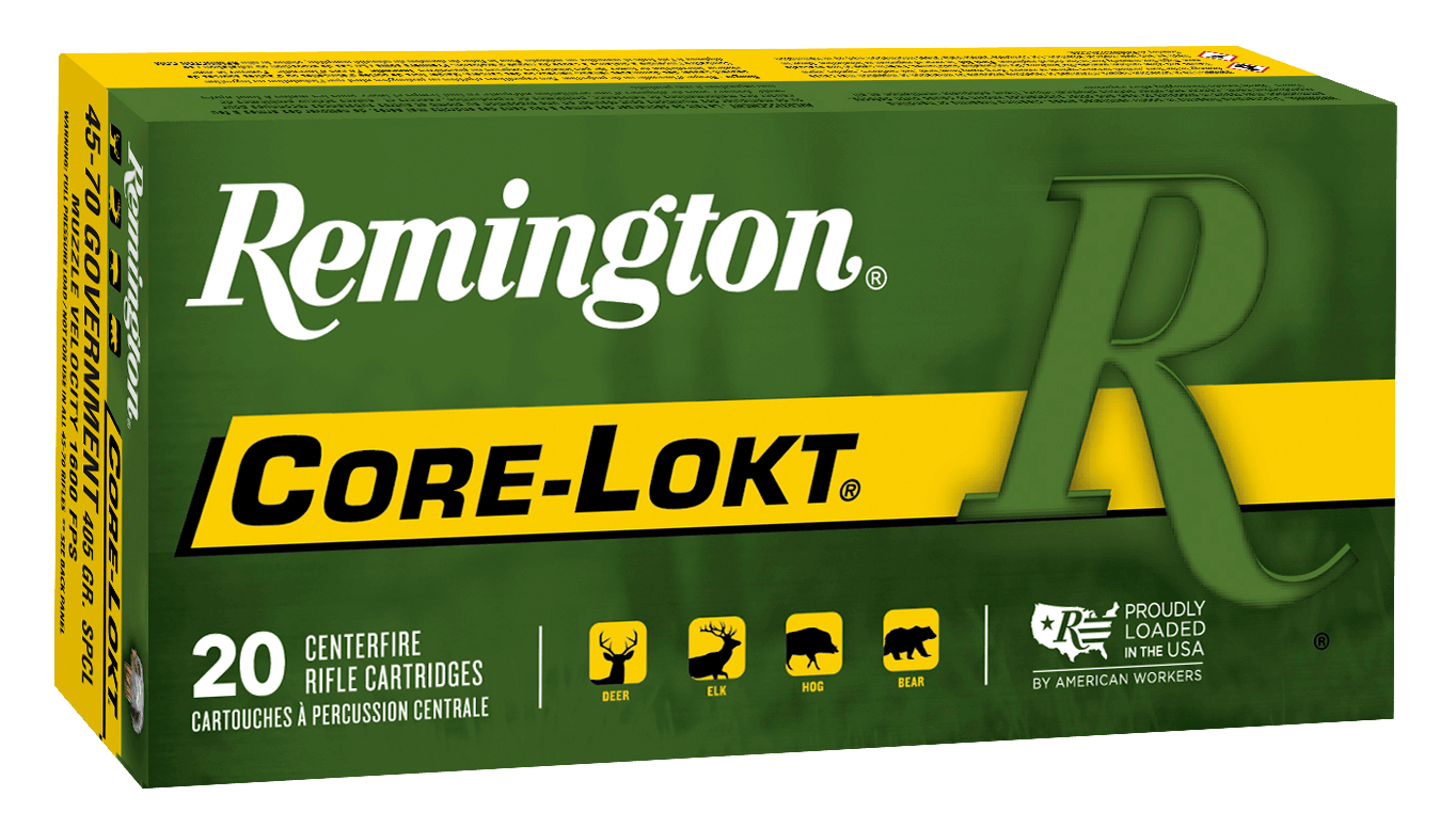 Remington Ammunition 21459 Core-Lokt 45-70 Gov 405 gr Soft Point Core Lokt 20rd Box
