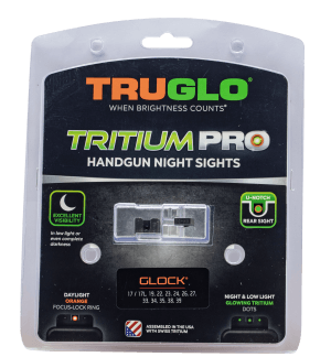 TruGlo TG231G1C Tritium Pro Black | Green Tritium Orange Outline Front Sight Green Tritium Rear Sight