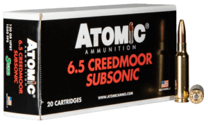 Atomic Ammunition 00476 Rifle Subsonic 6.5 Creedmoor 130 gr Sierra MatchKing BTHP 20rd Box Atomic Ammunition 00476 Rifle Subsonic 6.5 Creedmoor 130 gr Sierra MatchKing BTHP 20rd Box