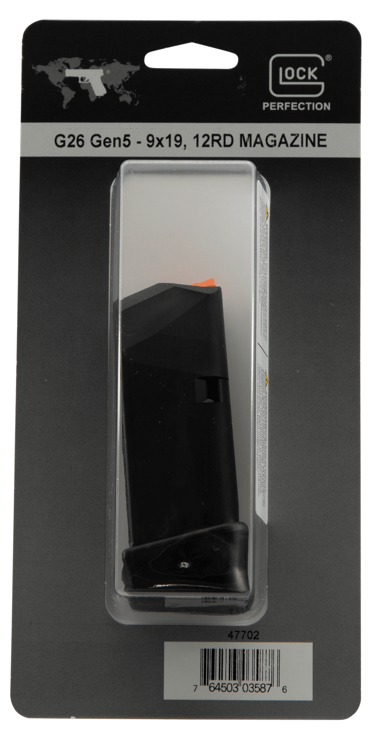 Glock 47702 G26 Gen5 12rd 9mm Luger Black Polymer