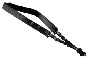 Phase 5 Weapon Systems SLGBLK Single Point Sling Adjustable Bungee Black Nylon Strap w/Elastic Shock-Cord for Rifle/Shotgun