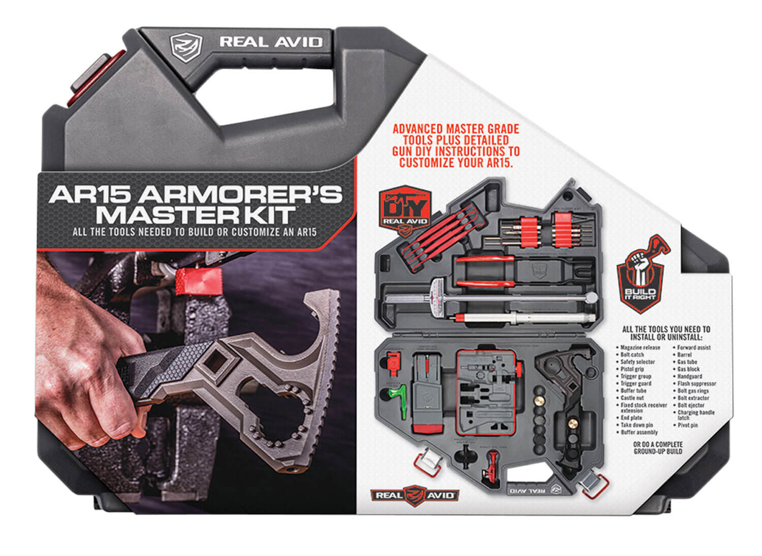 Real Avid AVAR15AMK Armorer’s Master Kit AR15 Gray/Red Multiple Real Avid AVAR15AMK Armorer’s Master Kit AR15 Gray/Red Multiple