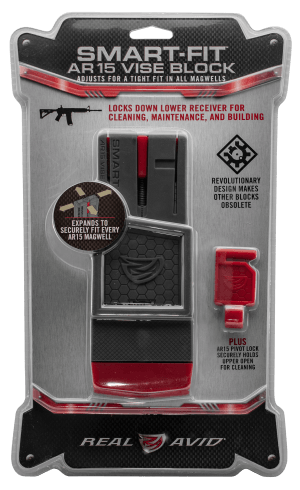 Real Avid AVAR15SFVB Smart-Fit Vise Block Gray/Red Polymer 223 Rem 5.56x45mm NATO Rifle AR-15