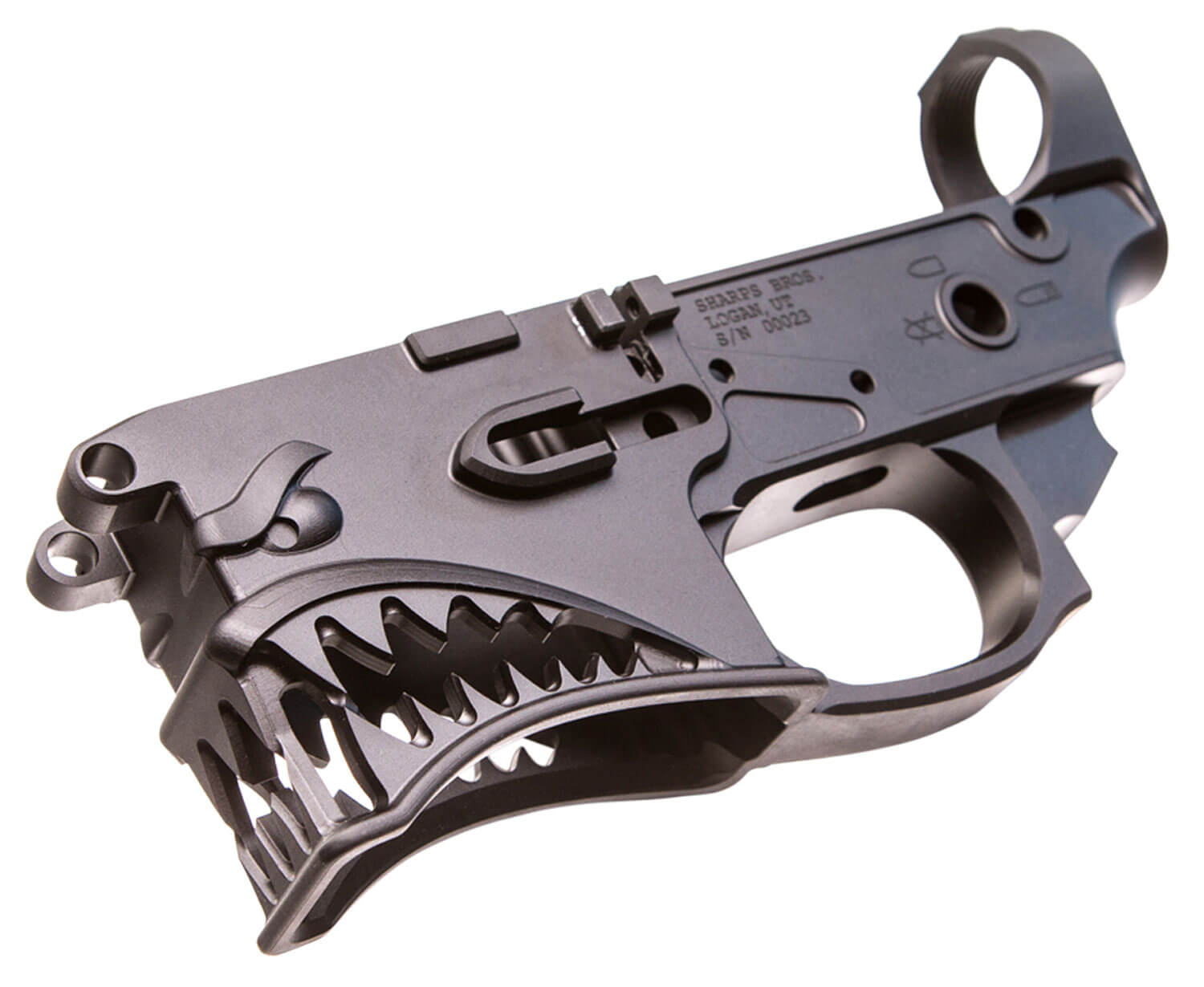Sharps Bros SBLR01 Hellbreaker Stripped Lower Multi-Caliber Black Anodized Finish 7075-T6 Aluminum Material Compatible w/Mil-Spec AR-15 Internal Parts Sharps Bros SBLR01 Hellbreaker Stripped Lower Multi-Caliber Black Anodized Finish 7075-T6 Aluminum Material Compatible w/Mil-Spec AR-15 Internal Parts