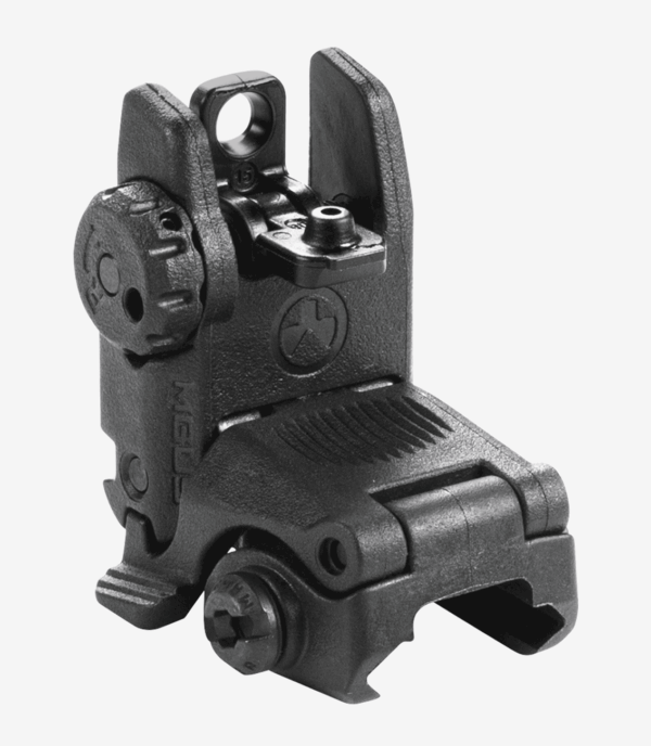 Magpul MAG248BLK MBUS Sight Rear  Black Folding for AR-15/M16