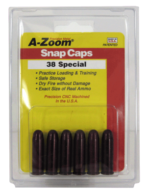 A-Zoom 16118 Revolver Snap Cap 38Special 6Pack