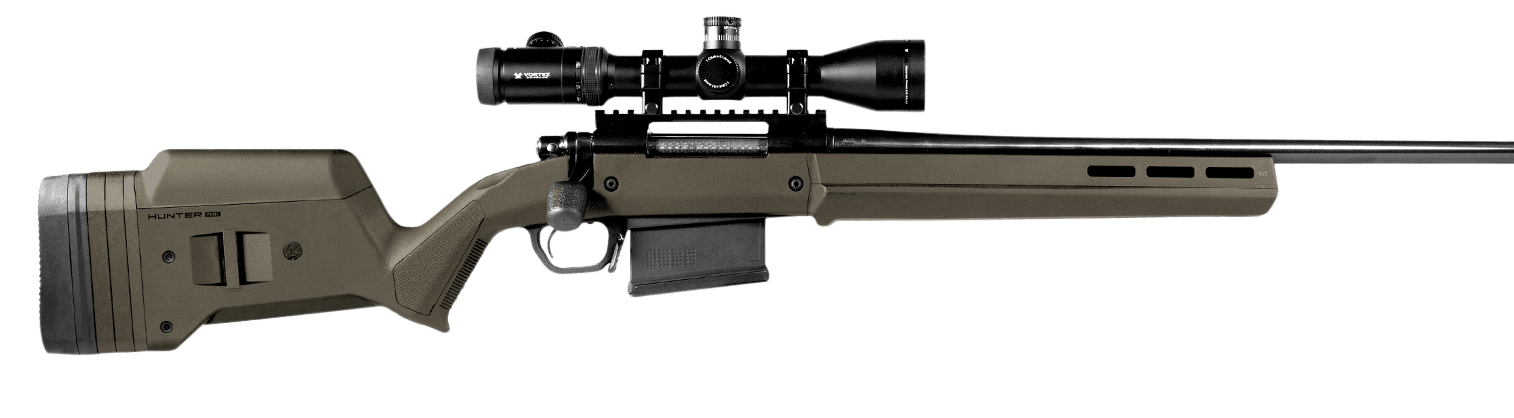 Magpul MAG483ODG Hunter 700 Stock Fixed with Aluminum Bedding & Adjustable Comb OD Green Synthetic for Remington 700 LA Magpul MAG483ODG Hunter 700 Stock Fixed with Aluminum Bedding & Adjustable Comb OD Green Synthetic for Remington 700 LA
