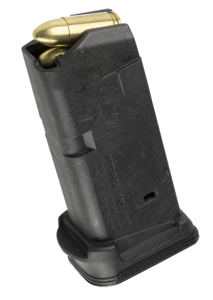 Magpul MAG674BLK PMAG GL9 12rd 9mm Luger Compatible w/Glock 26 Black Polymer