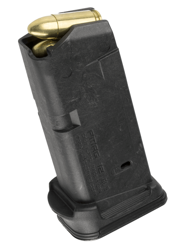 Magpul MAG674BLK PMAG GL9 12rd 9mm Luger Compatible w/Glock 26 Black Polymer