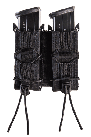 High Speed Gear 11PT02BK TACO Mag Pouch Double Black Nylon MOLLE Belts 2" Wide Compatible w/ Pistol