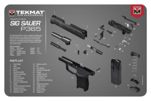 TekMat TEKR17SIG9365 Sig Sauer P365 Cleaning Mat Multi Color Rubber 17ā³ Long Sig P365 Parts Diagram TekMat TEKR17SIG9365 Sig Sauer P365 Cleaning Mat Multi Color Rubber 17ā³ Long Sig P365 Parts Diagram