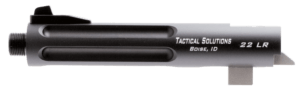 Tactical Solutions TL55TEMBRF Trail-Lite Barrel 22 LR 5.50″ Black Matte Finish 6061-T6 Aluminum Material with Fluting  Threading & Fiber Optic Front Sight for Browning Buck Mark