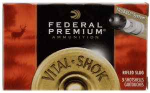 Federal PB127LRS Premium Vital-Shok TruBall 12Gauge 2.75″ 1oz RifledSlug Shot 5 Per Box
