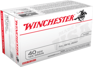 Winchester Ammo USA40SWVP USA Value Pack 40 S&W 165 gr Full Metal Jacket 100rd Box/ 5 Case